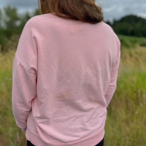 Crewneck with vintage quilt patch - Picture 3 of 3